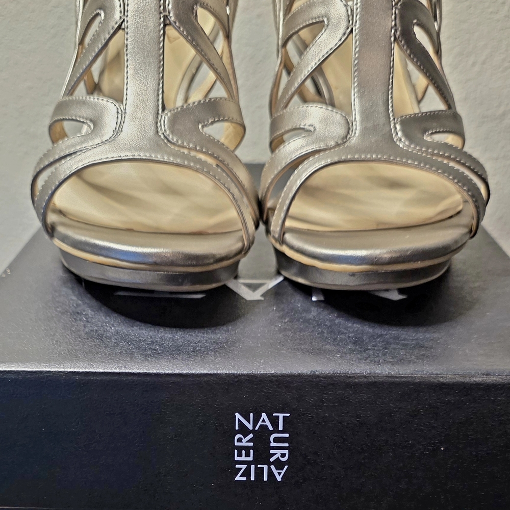 Naturalizer Danya Pewter Women's Silver Heeled Sandals